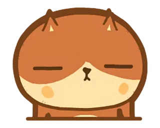 😑 kucing, hewan, stiker, imut, kartun telegram sticker