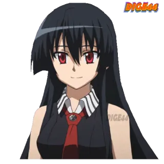 🙃 Akame Akame ga Kill! Anime, Personage, Meisje, Akame, Akame ga Kill, Glimlach telegram sticker