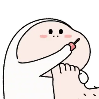💬 cartoon, character, cute, nail care, pedicure telegram sticker
