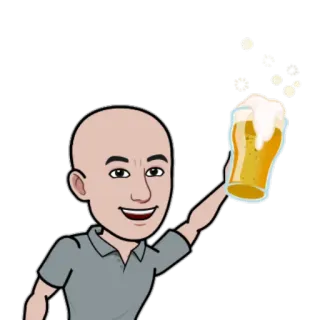 🍺 Bitmoji, cerveja, brinde, bebida, celebração, saúde telegram sticker