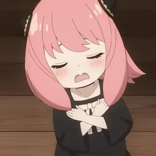 ⌚️ Anya Forger Spy × Family Anime, Kreskówka, Dziewczyna, Anya, Słodkie, Spy x Family, Fanart, Manga telegram sticker