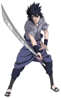 👿 Sasuke Uchiha Naruto Саске, Наруто, Аниме, Ниндзя, Меч, Манга telegram sticker
