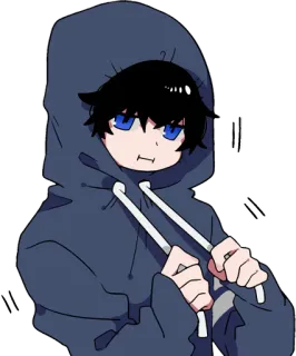 😐 Anime, Áo hoodie, Hoạt hình, Nhân vật telegram sticker
