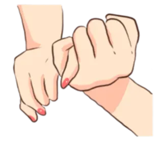 🤙 manos, promesa meñique, promesa, acuerdo telegram sticker