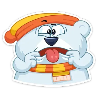 😛 漫画, くま, ステッカー, 面白い, かわいい, 動物 telegram sticker