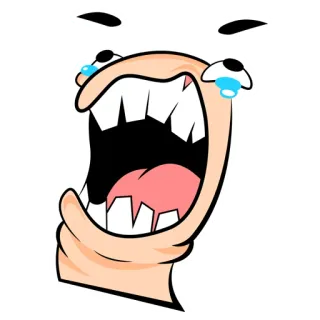 😆 meme, chorando, emocional, engraçado, expressão, desenho animado telegram sticker