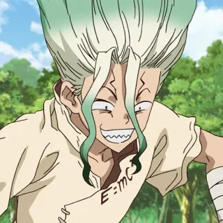 🌏 Senku Ishigami Dr. Stone E=MC2 anime, senku, dr stone, e=mc2, science, funny telegram sticker