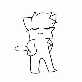 😏 cartoon cat, animal, character, line art, illustration, cute telegram sticker