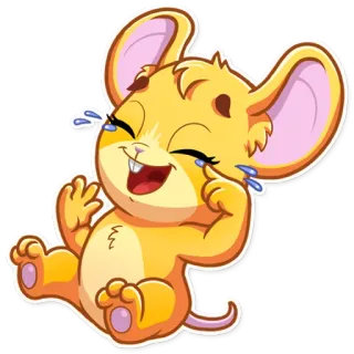 😂 rato, fofo, feliz, rindo, desenho animado, animal, adesivo telegram sticker