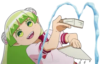 🌊 anime, cartoon, cute, character, horns, water telegram sticker
