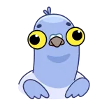👍 cartone animato, piccione, uccello, animale, carino, divertente telegram sticker