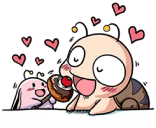 😋 Cartoon, Figur, Donut, Niedlich, Kawaii telegram sticker