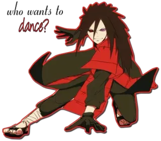 😈 Madara Uchiha Naruto who wants to dance? Anime, Naruto, Madara Uchiha, Dança, Adesivo telegram sticker