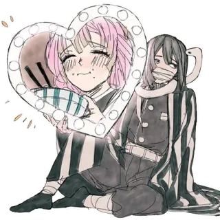 ❤️ Mitsuri Kanroji Demon Slayer Anime, Demon Slayer, Mitsuri, Kanroji, Obani, Iguro telegram sticker