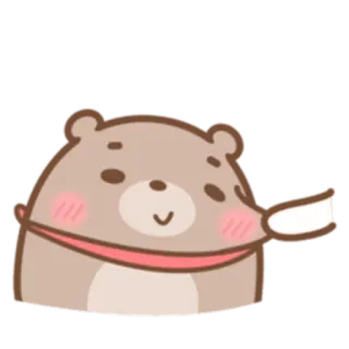 💕 urso, fofo, animal, desenho animado, kawaii telegram sticker