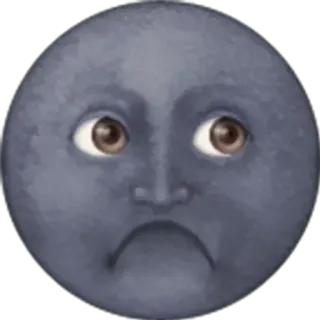 ☹️ Эмодзи, Луна, Грустный, Лицо telegram sticker