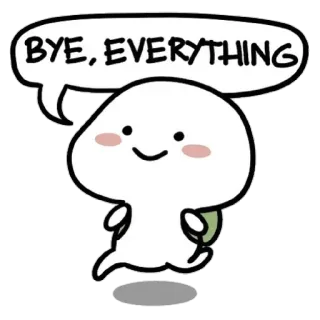 🥺 BYE, EVERYTHING Desenho animado, Adeus, Fofo, Andando, Balão de fala telegram sticker