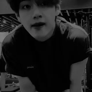 🥢 Kim Taehyung Kim Taehyung, V, BTS, K-pop, Korean singer, Black and White portrait, man, singer telegram sticker