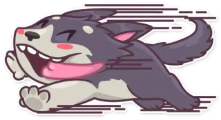 Hank the Husky telegram stickers