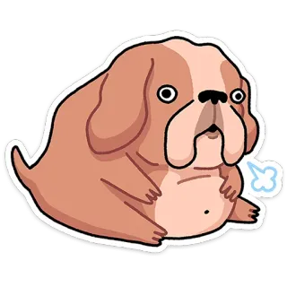 ⭐ chien, animal, dessin animé, mignon, animal de compagnie, illustration telegram sticker