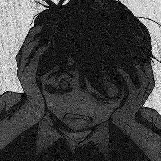 ⛓ anime, horror, distress, fear, anxiety, emotion telegram sticker