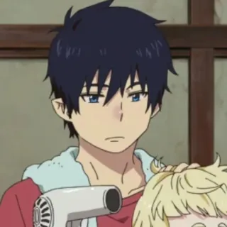 ☁️ Rin Okumura Blue Exorcist Anime, Blue Exorcist, Rin Okumura, Dämon, Cartoon telegram sticker