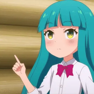 ☝️ Ragazza anime, Che indica, Cartone animato, Carino, Manga, Personaggio telegram sticker