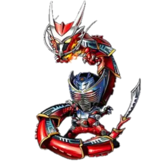 🦗 armadura, máquina, criatura, mecánico, rojo, dragón, cyborg, bestia telegram sticker