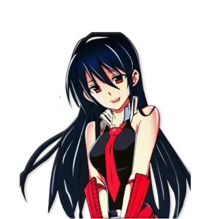 😀 Akame Akame ga Kill! anime, akame, akame ga kill, girl, red eyes, character telegram sticker