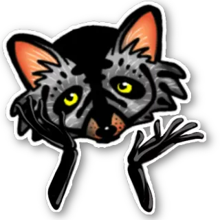 🤨 gatto, animale, adesivo, cartone animato, carino, illustrazione telegram sticker