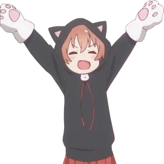 😀 アニメ, 猫, かわいい, 女の子, 漫画, キャラクター, カワイイ telegram sticker