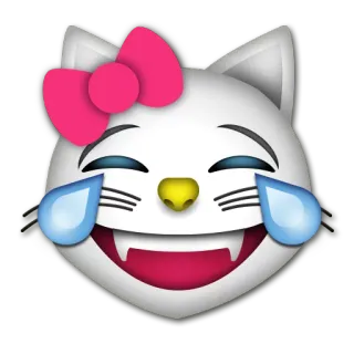 😹 emoji, cat, laughing, joy, tears, animal, cute telegram sticker