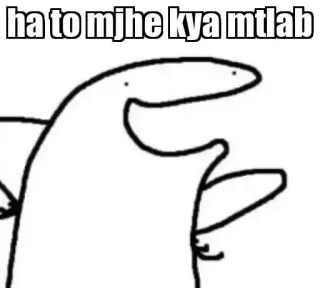😂 ha to mjhe kya matlab meme, funny, sarcastic, hindi, expression, cartoon, indifference telegram sticker
