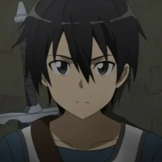 🖤 Kirito Sword Art Online Аниме, Меч, Персонаж, Кирито, Sword Art Online telegram sticker