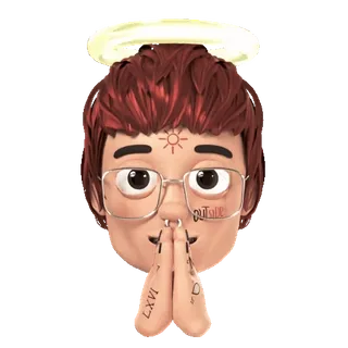 🙏 OUTSIDE cartoon, angel, tattoo, glasses telegram sticker