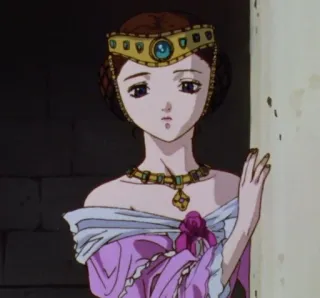 🤓 anime, woman, princess, crown, medieval, dress telegram sticker