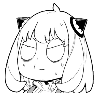 😕 Anya Forger Spy x Family anime, manga, spy x family, anya, anya forger, character telegram sticker
