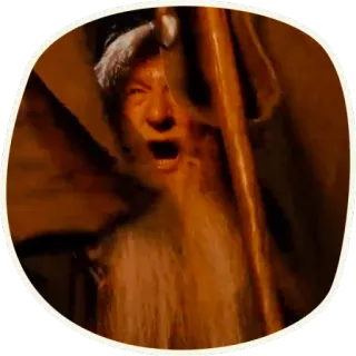 😡 Gandalf Lord of the Rings 마법사, 마법, 간달프, 반지의 제왕, 판타지 telegram sticker