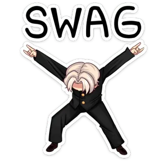😎 SWAG Swag, Estilo anime, Dibujos animados, Personaje, Guay, Estilo telegram sticker