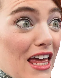 😁 Emma Stone 배우, 유명인, 여자, 얼굴, 표정, 인물 사진 telegram sticker