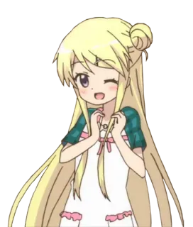 ❤ Anime, Süß, Manga, Mädchen, Kawaii, Zwinkern telegram sticker