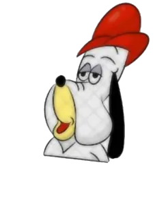 😱 Droopy desenho animado, cachorro, triste, fofo, bonitinho whatsapp sticker