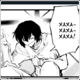 ⭐ XAXA-XAXA-XAXA! rindo, anime, mangá, expressão, desenho animado telegram sticker