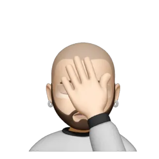 💥 Emoji, Facepalm, Enttäuschung, Frustration, Bedauern whatsapp sticker