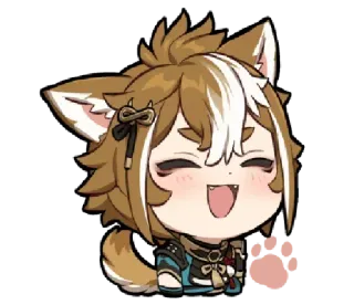 😆 Gorou Genshin Impact gorou, genshin impact, anime, video game, dog, cute telegram sticker