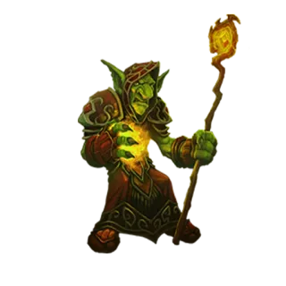 😐 Gobelin, Mage, Fantasy, Magie, Bâton, Magicien, World of Warcraft telegram sticker