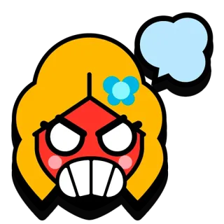 🤬 生气, 脸, 红色, 表情, 卡通 telegram sticker