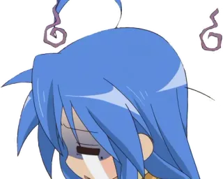 😭 anime, cansado, dolor de cabeza, triste, agotado telegram sticker