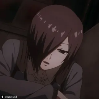 🌟 Touka Kirishima Tokyo Ghoul Anime, Tokyo Ghoul, Touka, Kirishima, Traurig, Mädchen whatsapp sticker