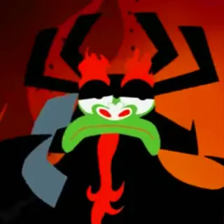 🙁 Aku Samurai Jack Aku, Samurai Jack, Cattivo dei cartoni animati, Animazione, Malvagio whatsapp sticker